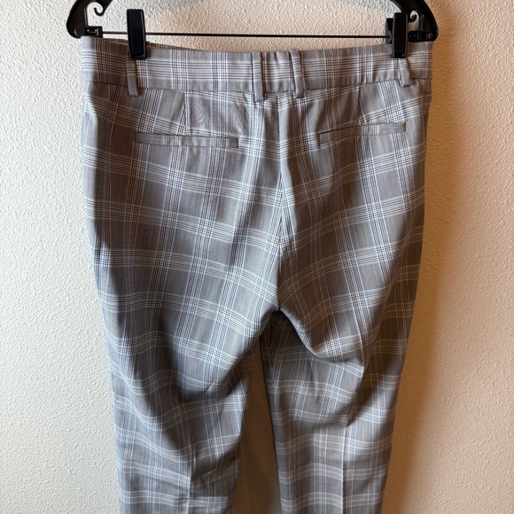 Theory Maple Check 2 Straight Trouser Pant Muted Plaid Wool Blend Women’s Size 6 - Picture 9 of 11